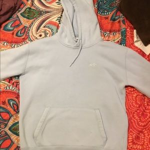 Hollister hoodie in baby blue